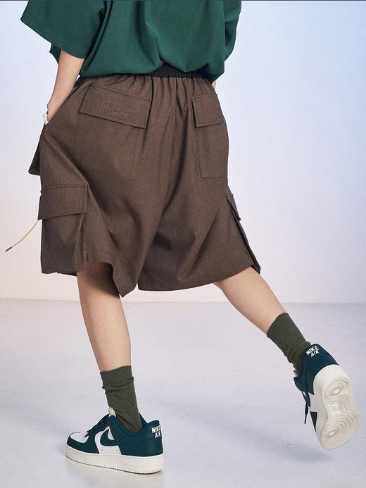 MODITEC 20SS立体剪裁抽绳多口袋松紧腰工装短裤 机能宽松中裤 商品图1