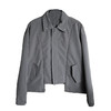 49PERCENT(49%)灰色弯刀拉链金属帽钉风衣夹克 商品缩略图4