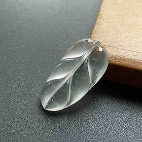 玻璃种雪花棉翡翠叶子