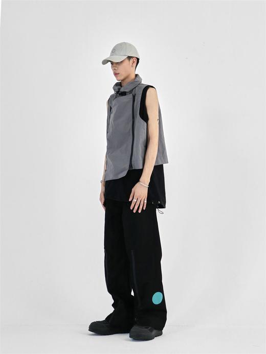 49PERCENT(49%)黑色太空印花拉链休闲裤潮流 商品图3