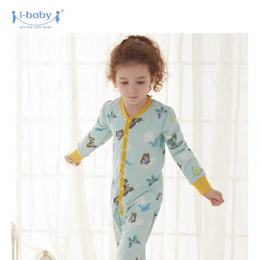 【QHXJ】【大童110-130码】i-baby婴儿薄款连体服&分体套装 outlast恒温睡衣 内衣 透气宝宝夏装空调房儿童套装家居服 婴幼童连体睡衣&分体套装 商品图1