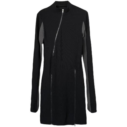 49PERCENT(49%)拼接拉链修身特工连衣裙高级简约 商品图4