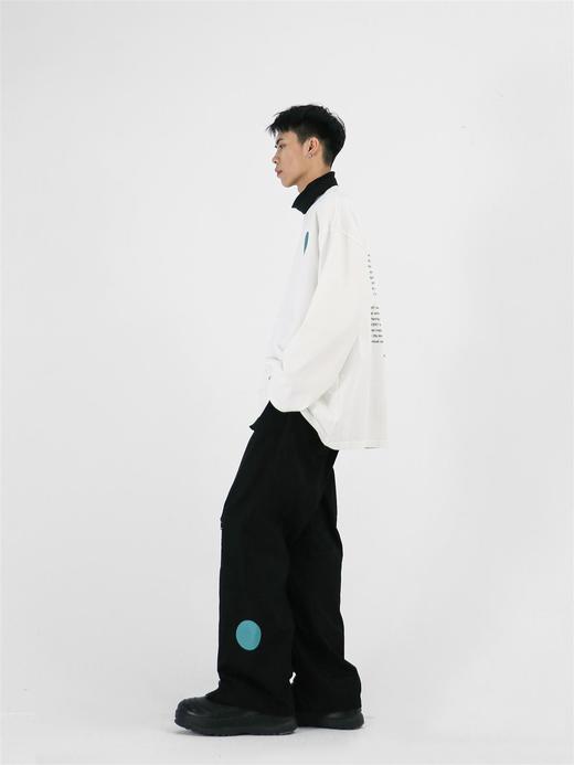 49PERCENT(49%)黑色太空印花拉链休闲裤潮流 商品图0