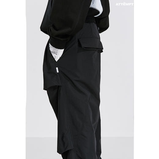 ATTEMPT SS21 仿生双褶蓬感休闲裤潮牌原创多层次宽松直筒休闲裤 商品图3