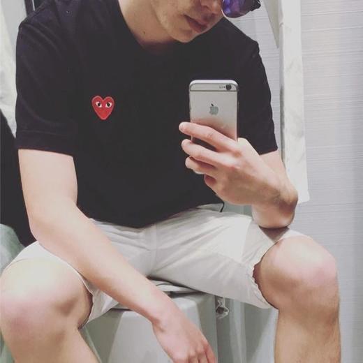 川久潮牌T恤play女明星同款爱心刺绣保龄纯棉短袖男情侣装亲子装 商品图7