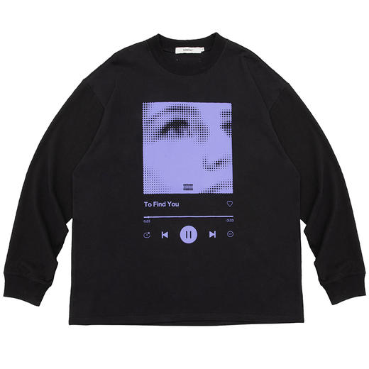 MODITEC 20FW 人像音乐印花圆领宽松长袖 潮流宽松廓形圆领卫衣 商品图4