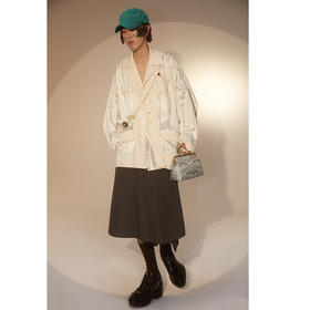 UMAMIISM 有茂密声 21SS 疯人院条纹多纽扣西装衬衫夹克