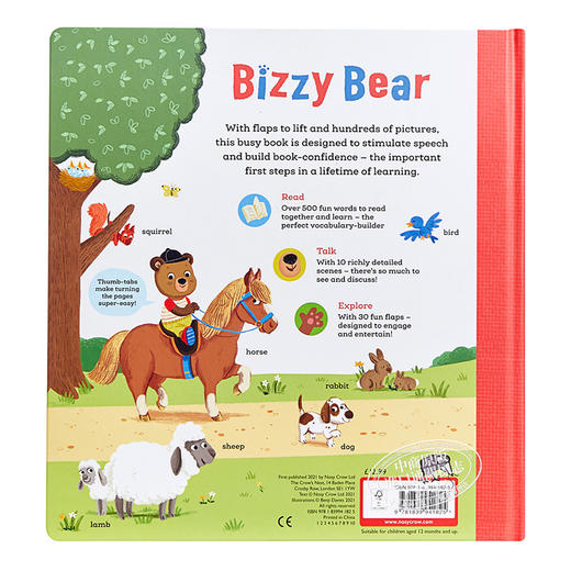 【中商原版】Bizzy Bear’S Big Book Of Words 小熊很忙的单词童话书 Benji Davies 低幼亲子英语启蒙绘本 纸板书 英文原版 3-6岁 商品图1