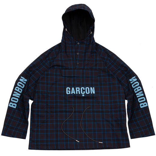 MODITEC 20FW 双色格纹半拉链冲锋衣 撞色印花口袋功能外套 商品图3