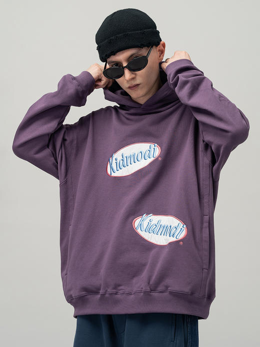 MODITEC 20FW LOGO贴布刺绣卫衣 毛圈棉OVERSIZE连帽卫衣情侣款 商品图1