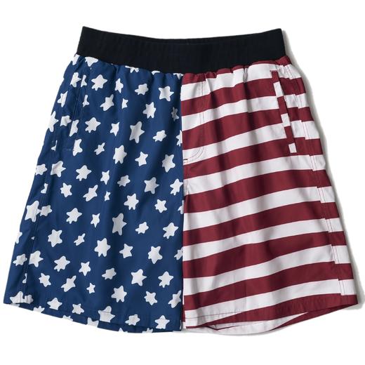MODITEC 20SS 全服印花星条旗图案沙滩裤 男女同款休闲短裤 商品图3