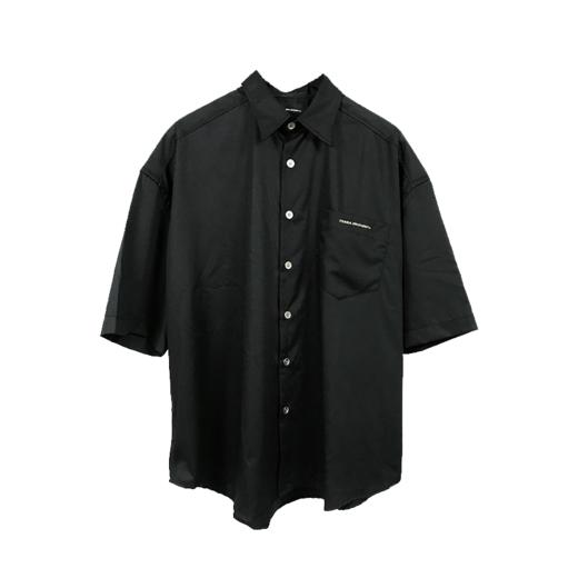 TERRAINCOGNITA夏季宽松廓形刺绣短袖衬衫百搭全包边男女同款 商品图4