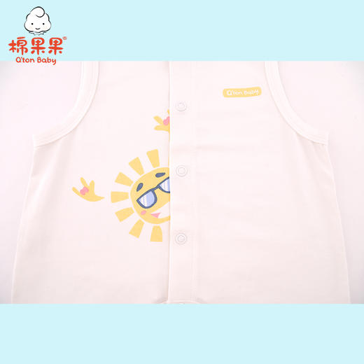 棉果果夏季新品内衣男童女童莫代尔背心开裆连体衣连身衣哈衣M201725421231 商品图2
