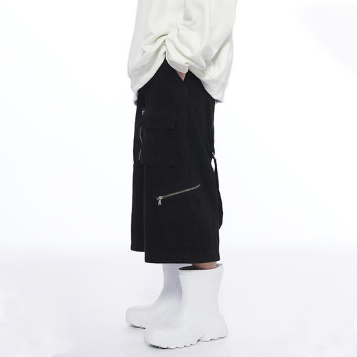 TERRA INCOGNITA多用可拆卸背包牛仔裤宽松休闲阔腿八分裤男女 商品图0