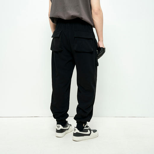 MODITEC 20秋冬 立体大口袋棉质束脚裤 松紧腰抽绳双色束脚裤 商品图0