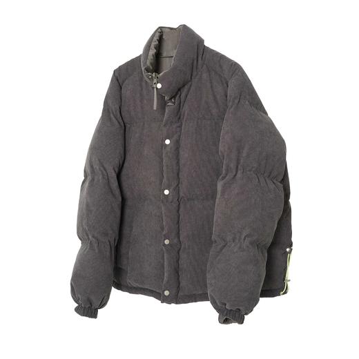 MODITEC灰色灯芯绒保暖日系廓形厚重面包羽绒服羽绒外套任豪同款 商品图4