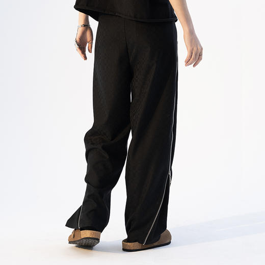 MODITEC 21SS 侧拉链可变形黑色西裤 直筒宽松休闲裤 商品图3