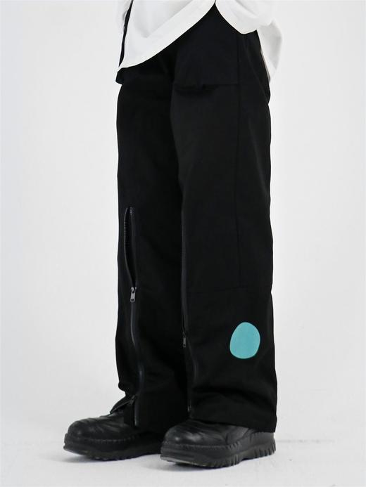 49PERCENT(49%)黑色太空印花拉链休闲裤潮流 商品图2