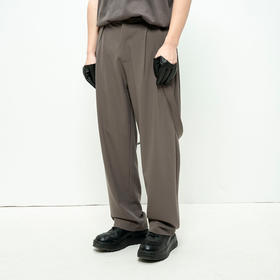 MODITEC 20秋冬 打褶锥形西裤 可拆卸装饰背带西裤 双色立裁西裤