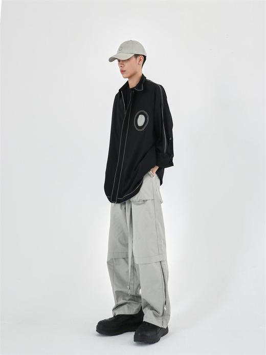 49PERCENT(49%)破圆线型结构设计衬衫明线衬衣长袖 商品图1