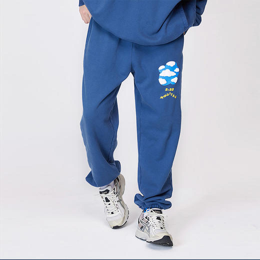 MODITEC 20秋冬 四色抓绒休闲运动裤 立体印花基础运动宽松束脚裤 商品图0