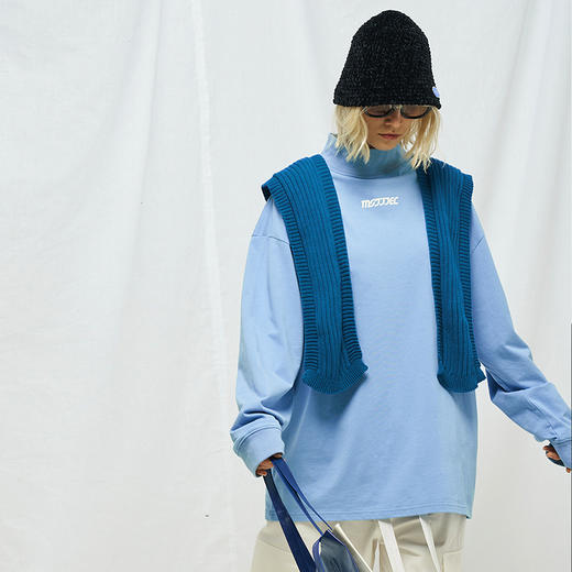 MODITEC 20秋冬 特殊印花高领卫衣 三色基础打底高领长袖t恤 商品图2