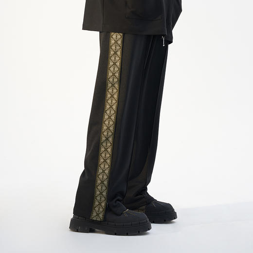 MODITEC 21春夏蝴蝶LOGO串标宽松直筒休闲长裤百搭织带TRACKPANTS 商品图2