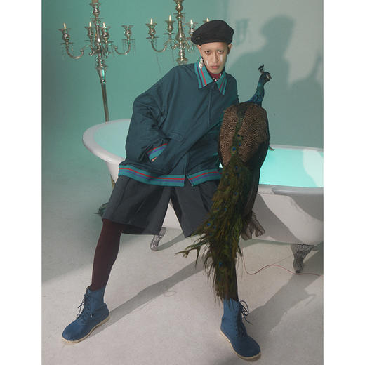 UMAMIISM 有茂密声 21SS 破损下摆棒球融合衬衫 商品图0