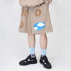 MODITEC 20秋冬 四色抓绒宽松短裤 蓝天白云立体印花廓形五分裤 商品缩略图2