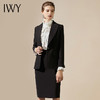 IWY/黑色职业半裙套装都市职场OL套装西服 C357(黑)+203080B1 商品缩略图1