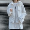 49PERCENT(49%)白色皱感太空风衣可拆卸短款休闲冲锋外套男女简约 商品缩略图2
