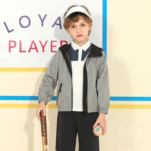 【撞色连帽夹克】mettekids童装连帽夹克开衫外套男童春季新款棒球服 商品图2