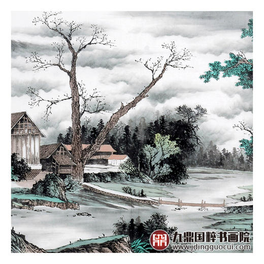 李泽江《闲居图》68*178cm 山水横幅作品 办公室/客厅挂画 商品图5