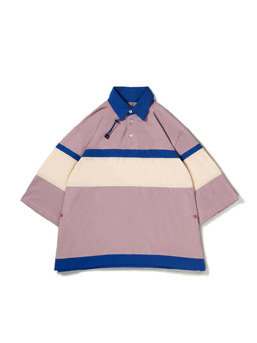 UMAMIISM 20SS 甜约翰夏季美式复古户外撞色面料拼接polo马球衫 商品图4