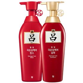 韩国 Ryo/吕 红吕含光耀护损伤修护洗发水+护发素套装400ml+400ml【香港直邮】