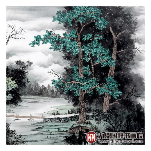 李泽江《闲居图》68*178cm 山水横幅作品 办公室/客厅挂画 商品图6