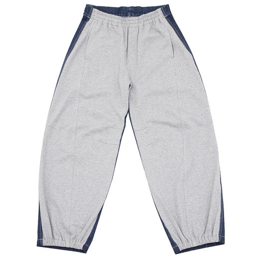 MODITEC 20FW 三色针织牛仔拼合束脚裤 宽松版男女休闲运动长裤 商品图4