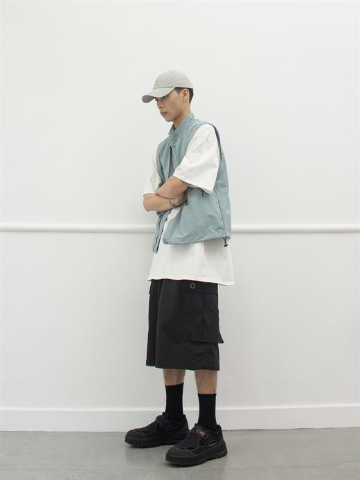 49PERCENT(49%) 20SS 蓝色结构裁片防水作业马甲 商品图2