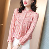 SSFS-20女设计感小众宽松碎花上衣法式桑蚕丝小衫 商品缩略图2