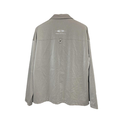 TERRAINCOGNITA原创休闲百搭PU皮金属夹克短款皮衣宽松廓形男女 商品图4