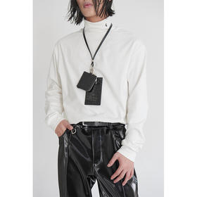 TERRAINCOGNITA多用百搭鳄鱼压纹挂脖小包可拆卸三卡位卡包零钱包