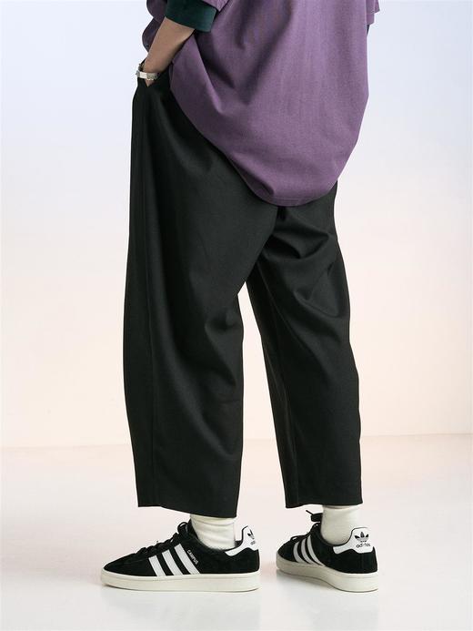 MODITEC 20SS松紧腰立体剪裁休闲九分西裤垂坠宽松夏装新款阔腿裤 商品图3