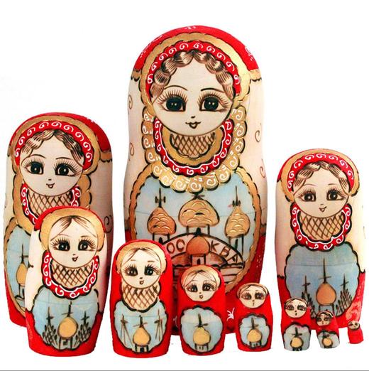 俄罗斯套娃-10层-绿色城堡 商品图0