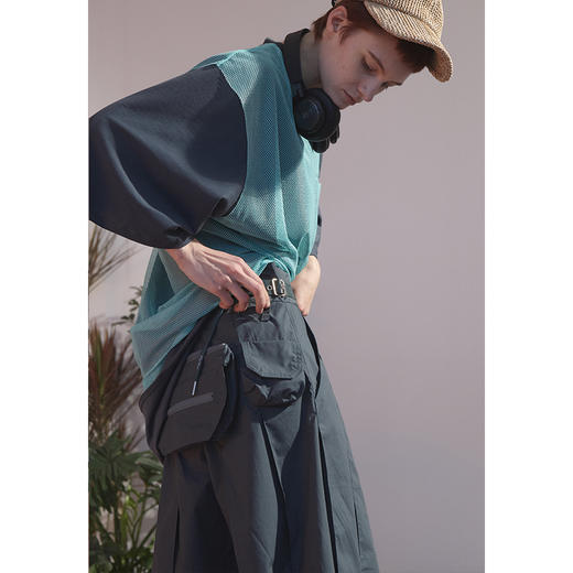 UMAMIISM 20SS 黑泽明七武士战术裙裤宽松休闲大短裤 商品图3