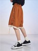 MODITEC 20SS 侧扣双层抽绳松紧腰多褶短裤解构双色剪裁宽松中裤 商品缩略图3