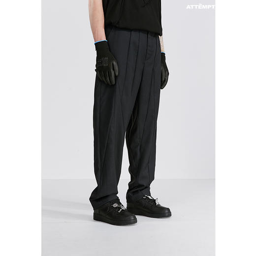 ATTEMPT SS21 十四巧板分割精纺毛料西裤直筒休闲纯色西裤 商品图1