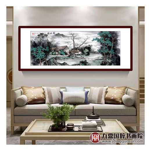 李泽江《闲居图》68*178cm 山水横幅作品 办公室/客厅挂画 商品图2