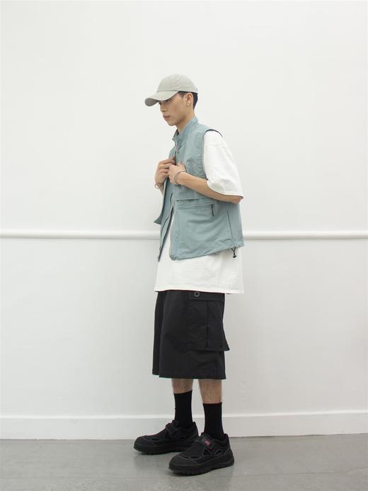 49PERCENT(49%) 20SS 蓝色结构裁片防水作业马甲 商品图3