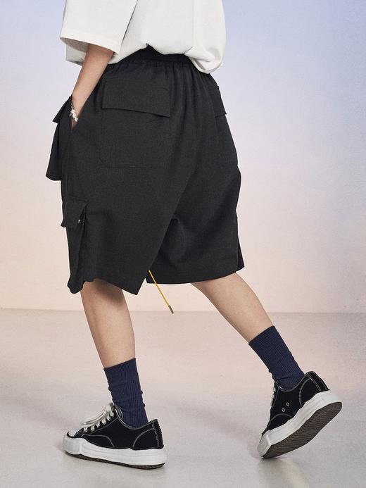 MODITEC 20SS立体剪裁抽绳多口袋松紧腰工装短裤 机能宽松中裤 商品图2