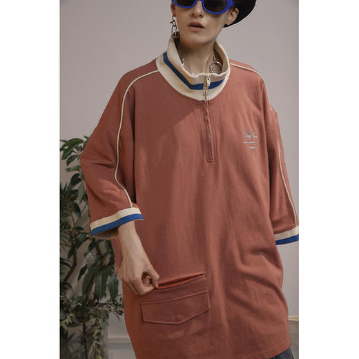 UMAMIISM 20SS 盖茨比七分袖半开夏季马球运动衫小高领POLO衫 商品图2